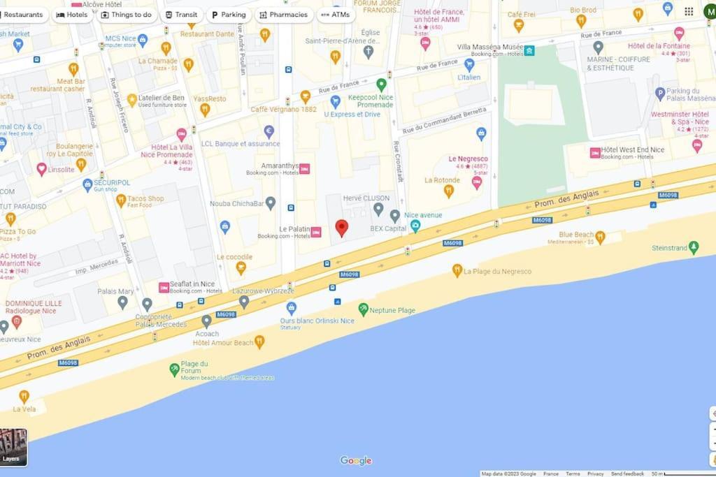 Ferienwohnung "Promenade Retreat 1Br Gem 50M To The Beach" Nizza Exterior foto